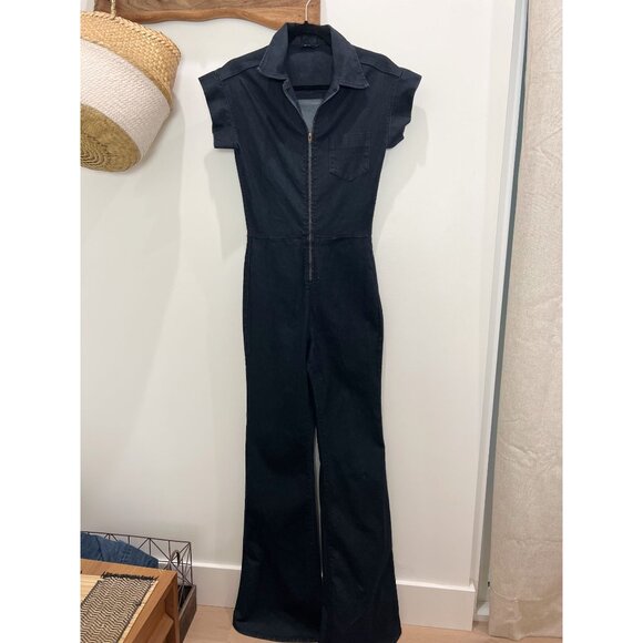 PYLO Disco Dolly Denim Jumpsuit Sz M Dark Wash - Picture 5 of 13